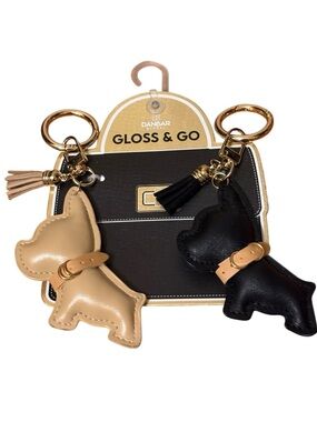 DANBAR Gloss & Go Dog Keychain Duo - Black & Beige